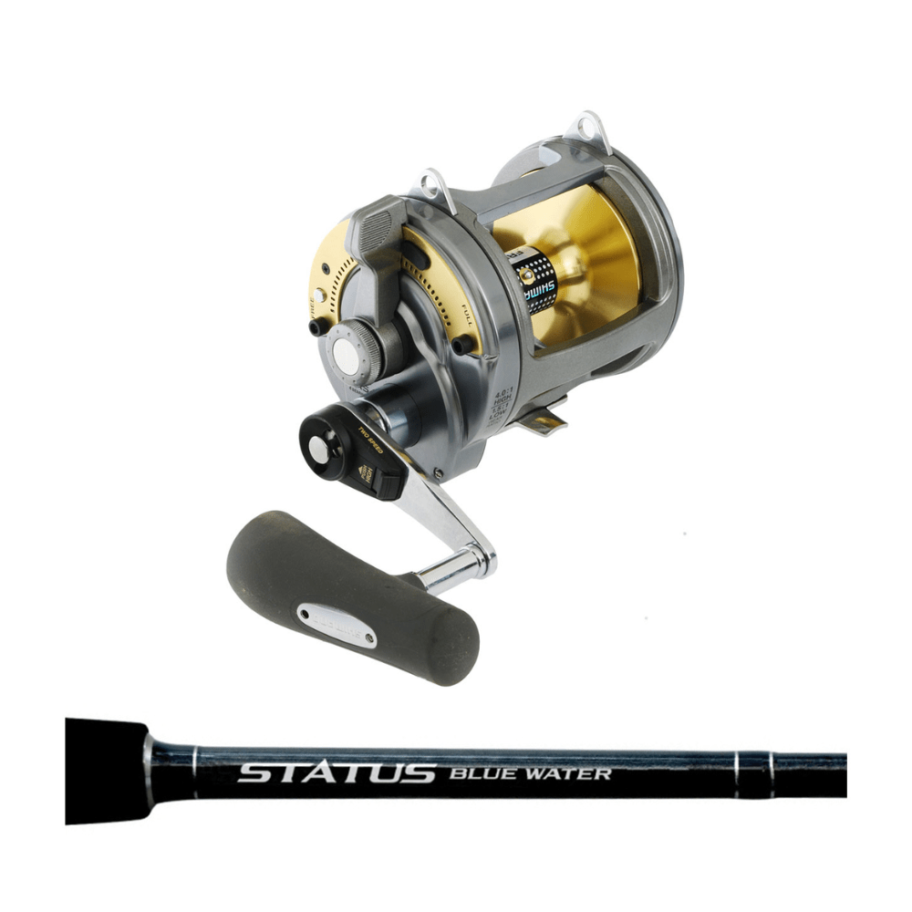 Shimano Tyrnos 50LRS & Status Bluewater 5'6" 2pce 50 - 80lb B/Butt Game Combo - Fish City Hamilton - 