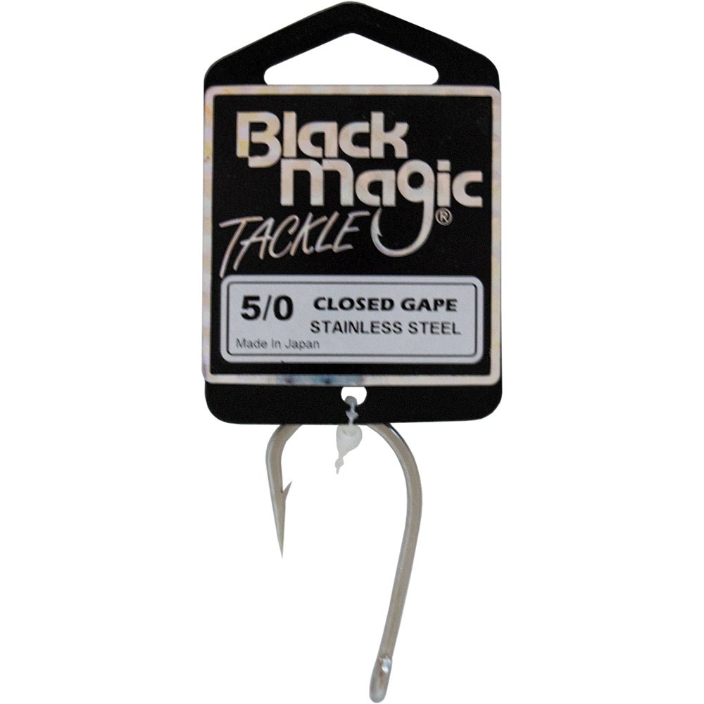 Black Magic Closed Gape Game Hook - Fish City Hamilton - 5/0 -